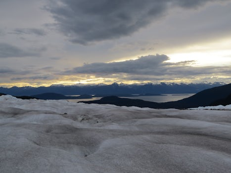 View from on top of a glacier