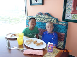 Trae & Reece enjoyed ALL the food