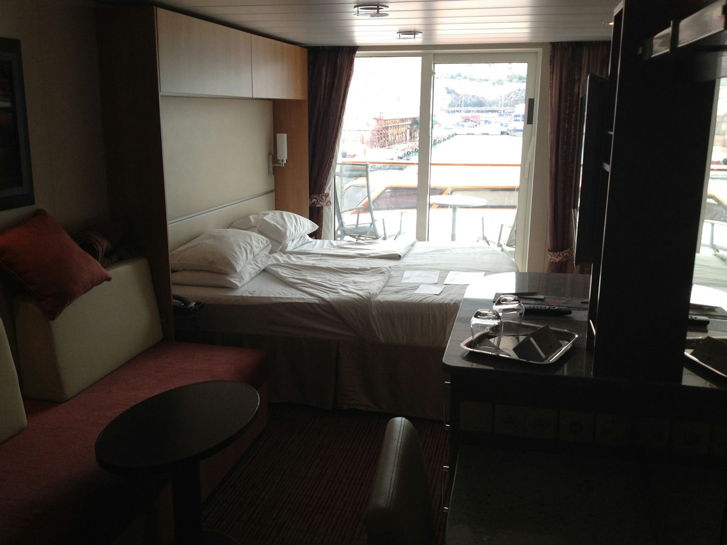 Our cabin looking out (starboard side)