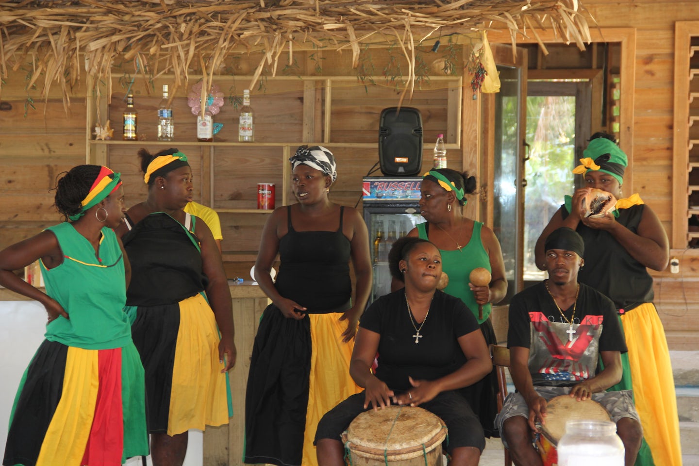 Garifuna tribe dancers on the Best of Roatan tour