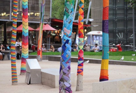 Knitted trees, Melbourne