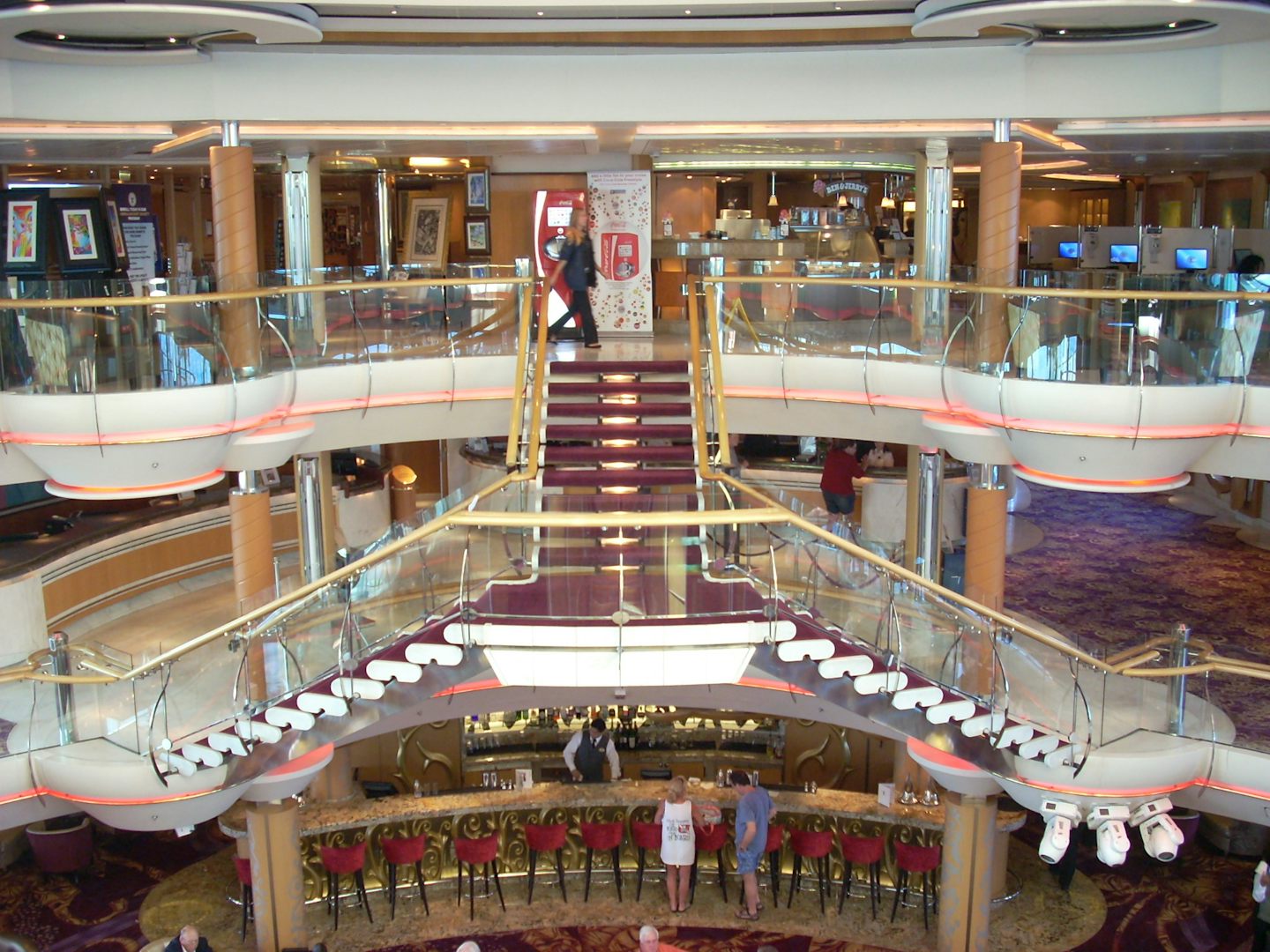 The Centrum is an activity center on the ship