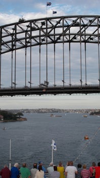 sailing under Sydney Harbour bridge