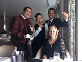 Our wonderful waiters & sommelier