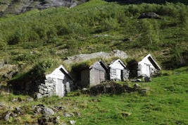 Old stone houses on the summer pasture