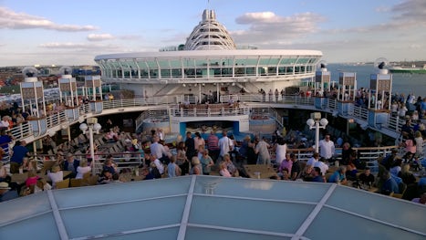 The sail away party on Deck 15