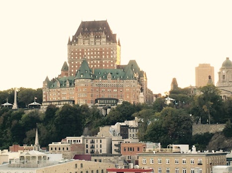 Quebec City viewed from balcony. Starboard gives you the city view