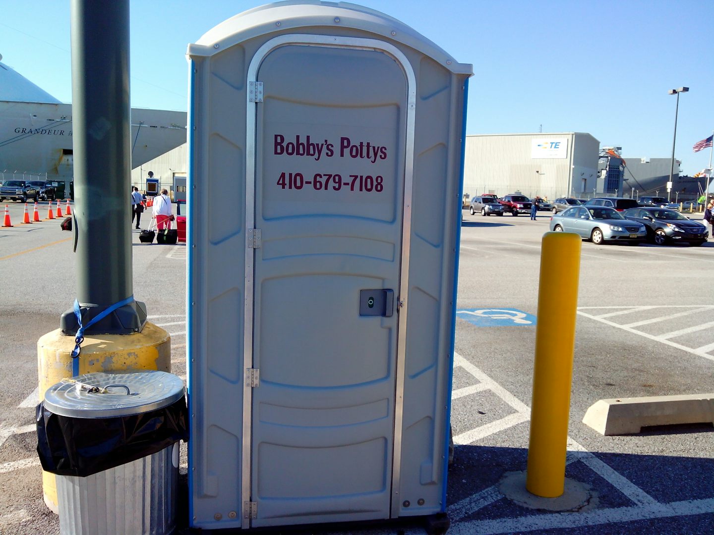 The one public restroom at the terminal