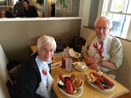 Lobster lunch in Bar Harbor