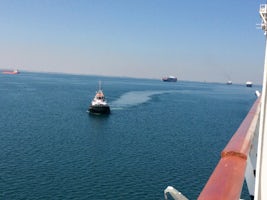 Leading the convoy down the Suez Canal
