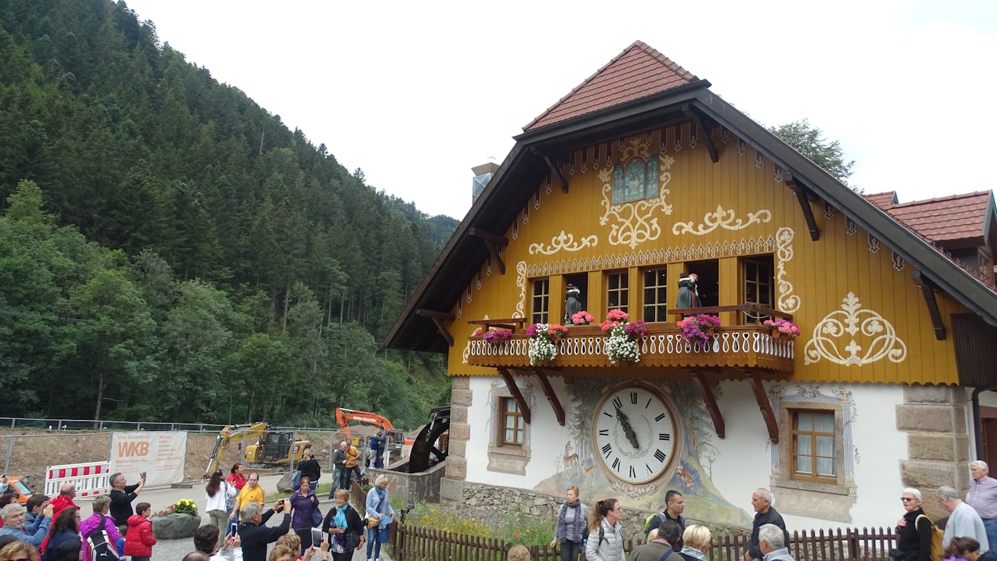 Town clock in Hollsteig in the Black Forest