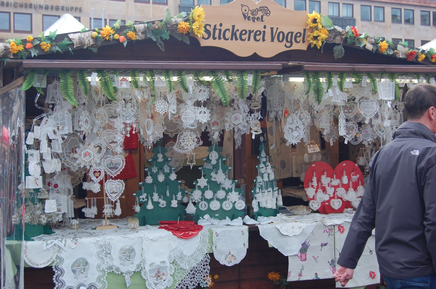 A stall in the market in Nuremberg