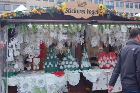 A stall in the market in Nuremberg