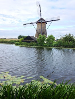 Windmill at Kinderdijk in the Netherlands
