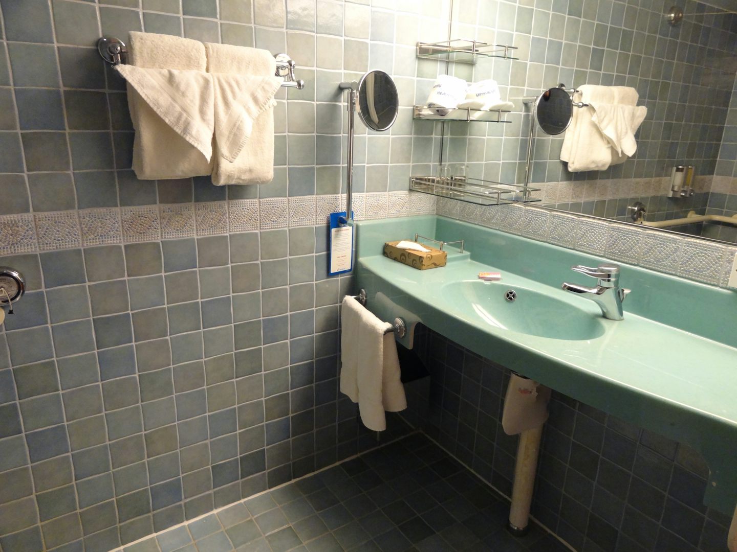 Bathroom basin and mirror area