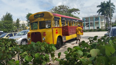Barbadian bus trip.
