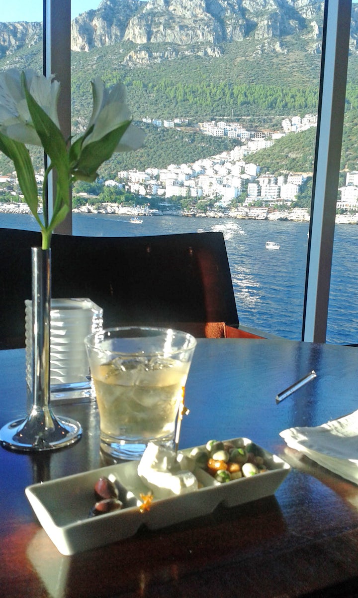 In the Windows Cafe, after a hard day in Kas, Turkey