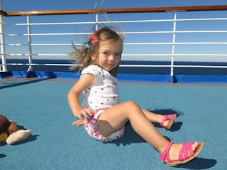 On the top deck