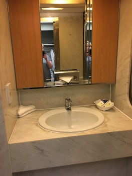 Basin in bathroom