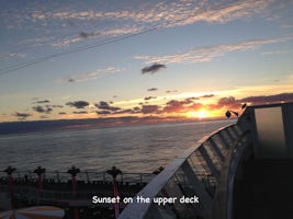 Sunset from our upper deck