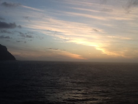Heading into the sunset off of Kauai