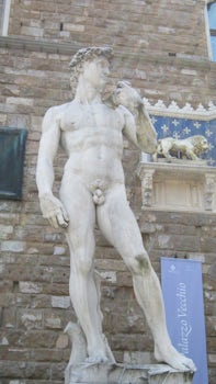 Copy of David Statue in Florence piazza.