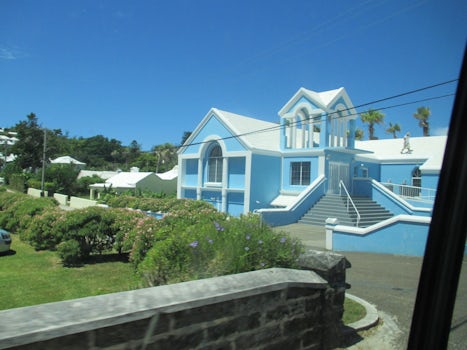 Pastel cement rooftops, Bermuda