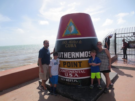 Southernmost Point in Key West.  Great port, Id love to visit Key West