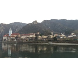 Durnstein - view from underway on the Danube