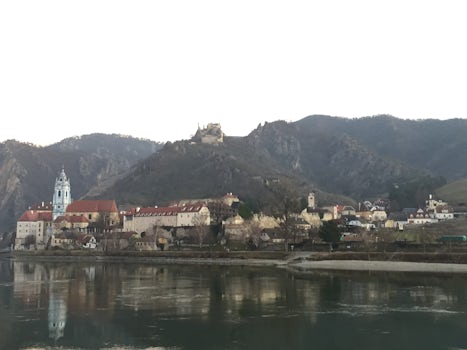 Durnstein - view from underway on the Danube