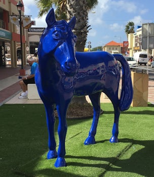 Blue Horse Statue