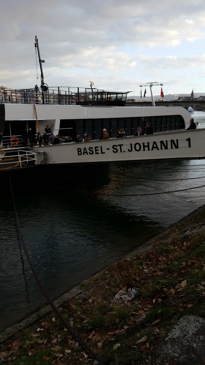 Boarding the AMASerena in Basel