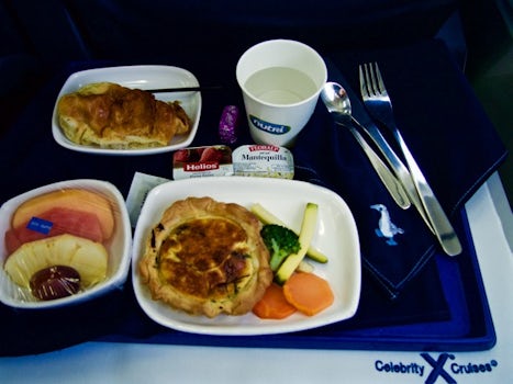 Breakfast on the plane