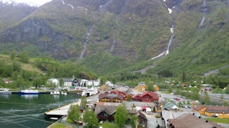 Town view from the ship. This is Flam.
