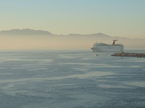 Smog in the Ensenada port.