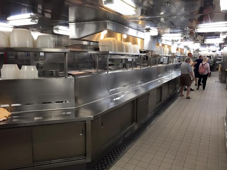 (Free) culinary demonstration and galley tour.  That's one clean kitche