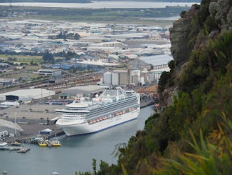 View of the ship from My Maunganui