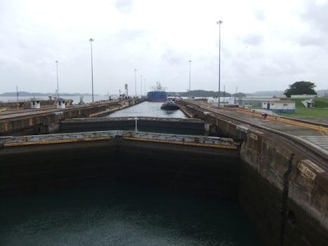 Panama Canal locks on the Caribbean side.