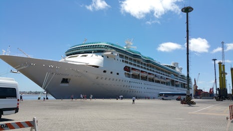 The ship docked in Montevideo.