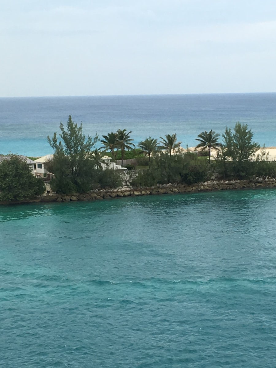 View from spa while docked in Nassau