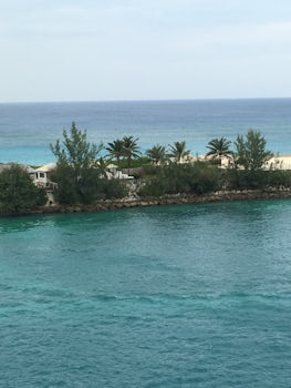 View from spa while docked in Nassau