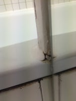 Cracked unit in bathroom