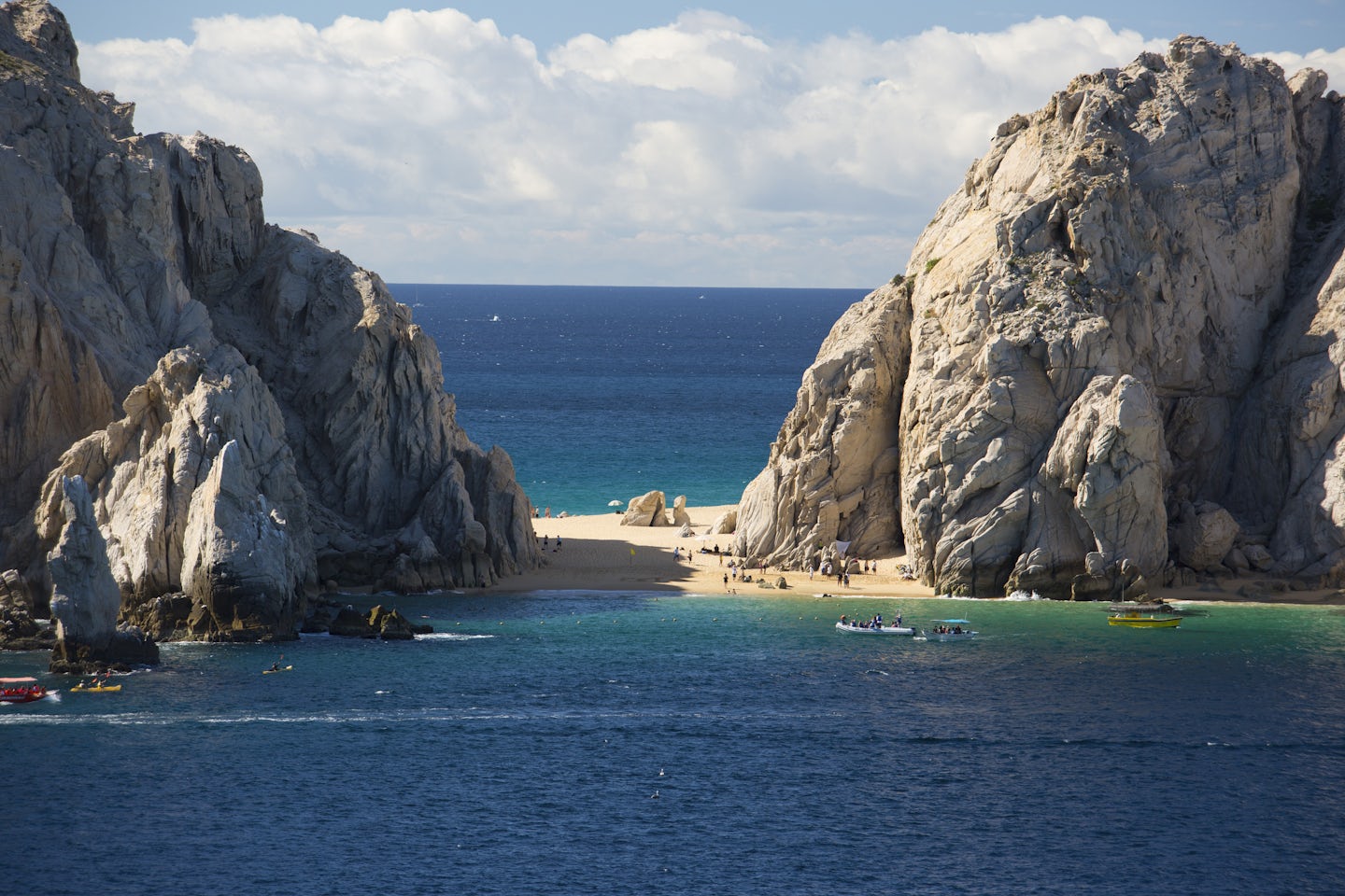 View of Lovers Beach, Cabo San Lucas, Mexico from our balcony