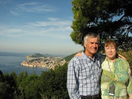 Dubrovnik, Croatia: We are up in the mountains; the Viking Star can be seen