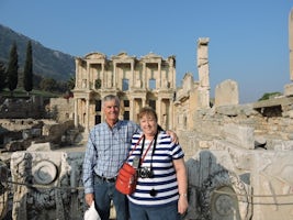 Ephesus, Turkey: We are standing in front of the ruins of the third largest