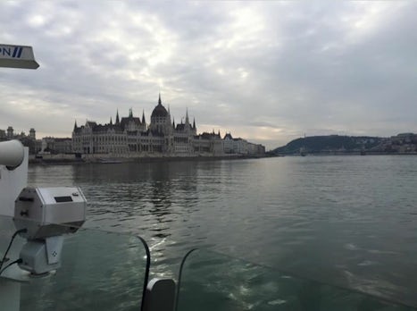 A view of Budapest Parliament Building from the ship.