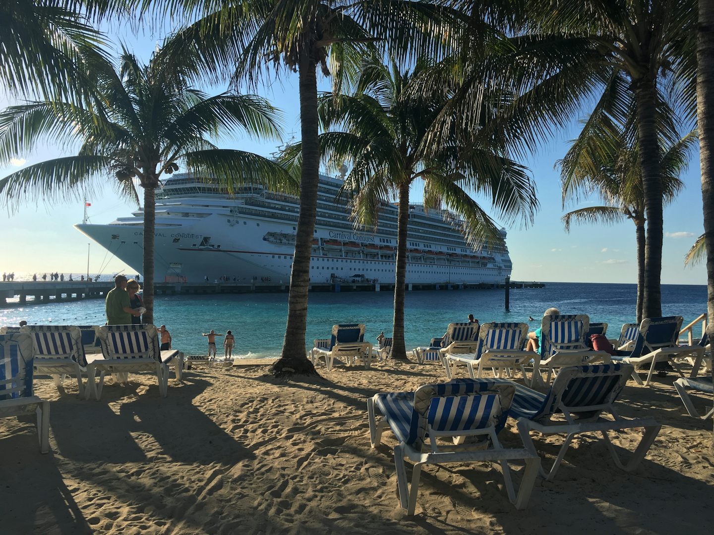View of Carnival Conquest from Grand Turk