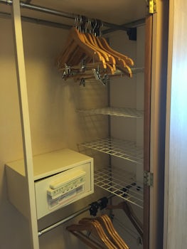 Cabin 6028 shelf space in cupboard & safe