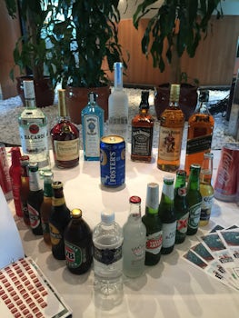 Selection of drinks available.