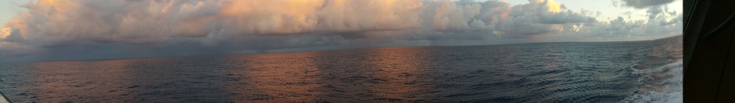 Panoramic Sunrise from deck 6 starboard Veranda.